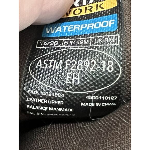 Ariat Men's 9 Groundbreaker H2O Soft Toe EH WP Square Toe Work Boot 10024984 - Picture 9 of 11